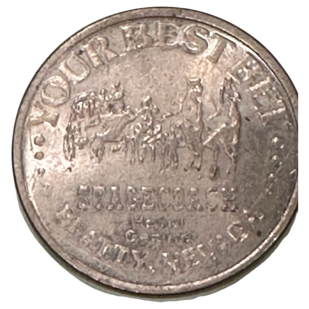 1988 STAGECOACH $1 Gaming Token Slot Beatty Nevada Vintage Stagecoach Token - Picture 2 of 12